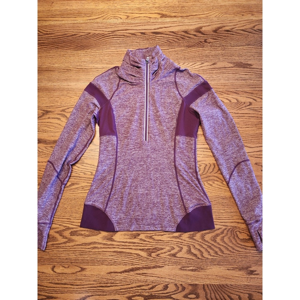 Lululemon Run Inspire Women's 1/2 zip pullover athletic top Size 8‎ Purple